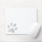 Weißer/hellgrauer Halbtontatzen-Druck Mousepad (Mit Mouse)