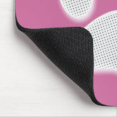 Weißer/hellgrauer Halbtontatzen-Druck Mousepad (Ecke)