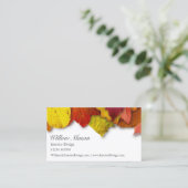 Weißer Herbstvorsprung - Visitenkarte (Stehend Vorderseite)