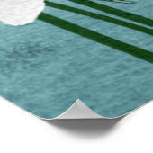 Weißer Heron und Lotus (Hasu ni shirasagi) Poster (Ecke)