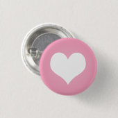 Weißer Herz-Flair Button (Vorne & Hinten)