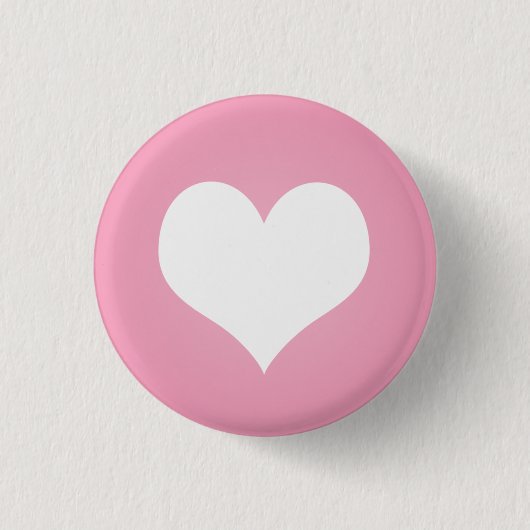 Weißer Herz-Flair Button (Vorderseite)
