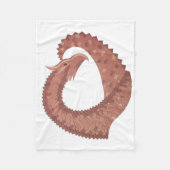 Weißer Herzdrache Fleecedecke (Vorderseite)