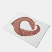 Weißer Herzdrache Fußmatte (Schrägansicht)
