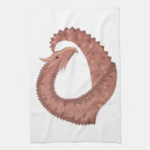 Weißer Herzdrache Geschirrtuch (Vertikal)