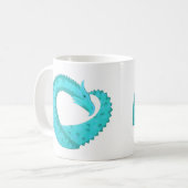 Weißer Herzdrache Kaffeetasse (Vorderseite Links)