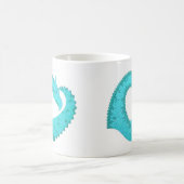 Weißer Herzdrache Kaffeetasse (Mittel)
