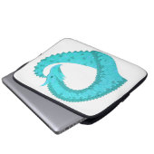 Weißer Herzdrache Laptopschutzhülle (Vorne Knopf)