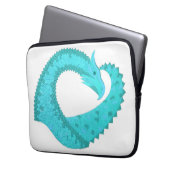 Weißer Herzdrache Laptopschutzhülle (Vorderseite Links)
