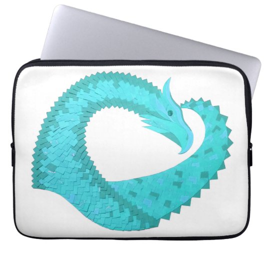Weißer Herzdrache Laptopschutzhülle (Vorderseite)