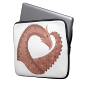Weißer Herzdrache Laptopschutzhülle (Vorderseite Links)