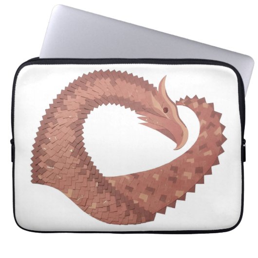 Weißer Herzdrache Laptopschutzhülle (Vorderseite)