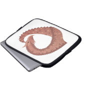 Weißer Herzdrache Laptopschutzhülle (Vorne Knopf)