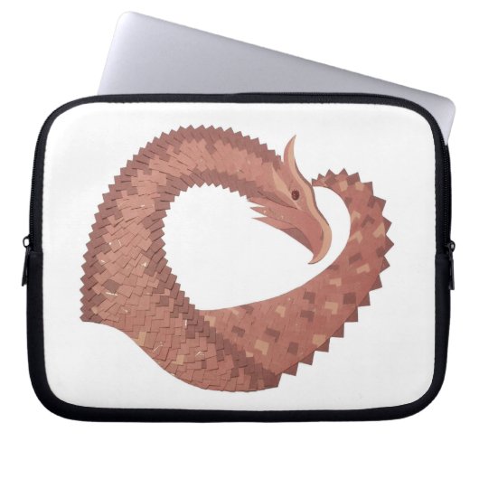 Weißer Herzdrache Laptopschutzhülle (Vorderseite)
