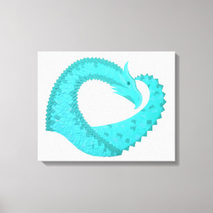 Weißer Herzdrache Leinwanddruck