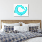 Weißer Herzdrache Leinwanddruck (Insitu (Schlafzimmer))