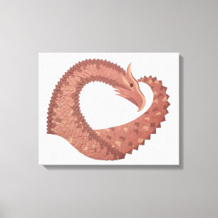 Weißer Herzdrache Leinwanddruck