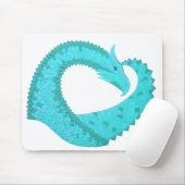 Weißer Herzdrache Mousepad (Mit Mouse)