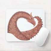 Weißer Herzdrache Mousepad (Mit Mouse)