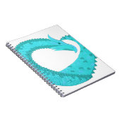 Weißer Herzdrache Notizblock (Rechte Seite)