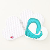 Weißer Herzdrache Notizblock (Innenseite)