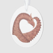 Weißer Herzdrache Ornament (Vorderseite)