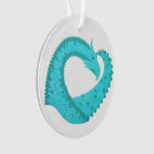 Weißer Herzdrache Ornament (Vorderseite)