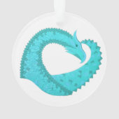 Weißer Herzdrache Ornament (Rückseite)