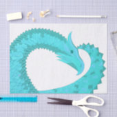 Weißer Herzdrache Seidenpapier (Handwerk)