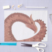 Weißer Herzdrache Seidenpapier (Handwerk)