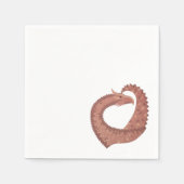 Weißer Herzdrache Serviette (Vorderseite)