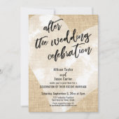 Weißer Herzschlag nach Hochzeitsfeier Einladung (Vorderseite)