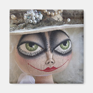 Weißer Hexe-Magnet Magnet