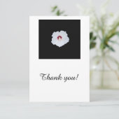 Weißer Hibiskus auf Blanko Dankeschön-Karte Dankeskarte (Stehend Vorderseite)