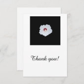 Weißer Hibiskus auf Blanko Dankeschön-Karte Dankeskarte (Vorne/Hinten)