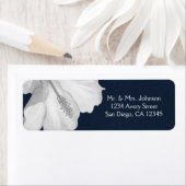 Weißer Hibiskus-blaue tropische Hochzeit Aloha (Insitu)