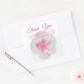 Weißer Hibiskus Quadratischer Aufkleber (Umschlag)