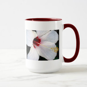 Weißer Hibiskus Tasse