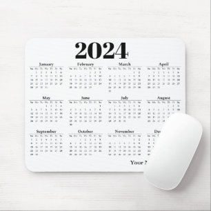 Weißer Hintergrund 2024 Mousepad