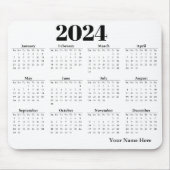 Weißer Hintergrund 2024 Mousepad (Vorne)