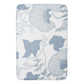 Weißer Hintergrund Delikatesse Blau Japanische Blu Badematte (Vorderseite Vertikal)