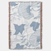 Weißer Hintergrund Delikatesse Blau Japanische Blu Decke (Vorderseite Vertikal)