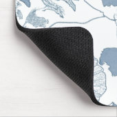 Weißer Hintergrund Delikatesse Blau Japanische Blu Mousepad (Ecke)