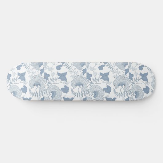 Weißer Hintergrund Delikatesse Blau Japanische Blu Skateboard (Horizontal)