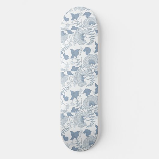 Weißer Hintergrund Delikatesse Blau Japanische Blu Skateboard (Vorderseite)