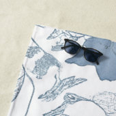 Weißer Hintergrund Delikatesse Blau Japanische Blu Strandtuch (Beispiel)