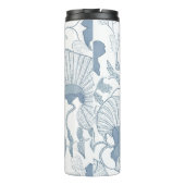 Weißer Hintergrund Delikatesse Blau Japanische Blu Thermosbecher (Rückseite)