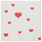 Weißer Hintergrund des Roten Herzens Stoff (Muster)