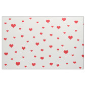 Weißer Hintergrund des Roten Herzens Stoff (Fat Quarter (45,7 x 55,9 cm))