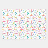 Weißer Hintergrund farbenfroh zurück zur Schulwelt Geschenkpapier Set (Vorderseite 3)